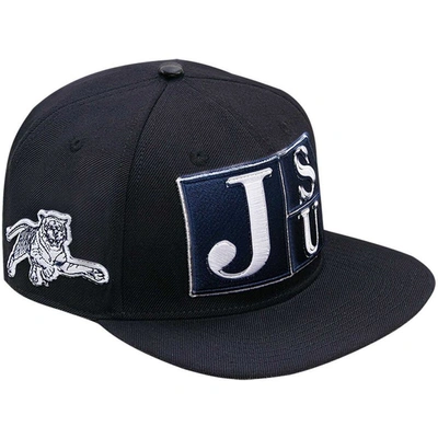 Pro Standard Black Jackson State Tigers Arch Over Logo Evergreen Snapback Hat