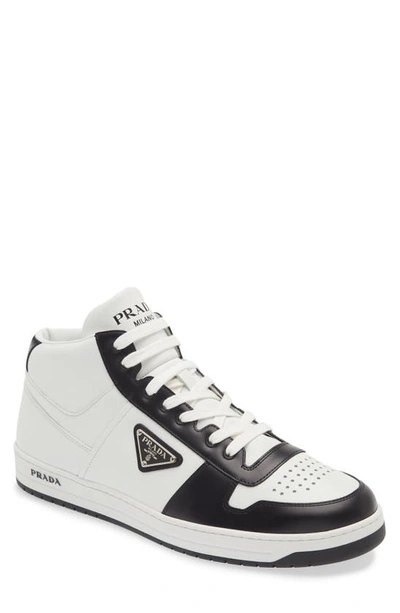 Prada Downtown High Top Trainer In Multicolor