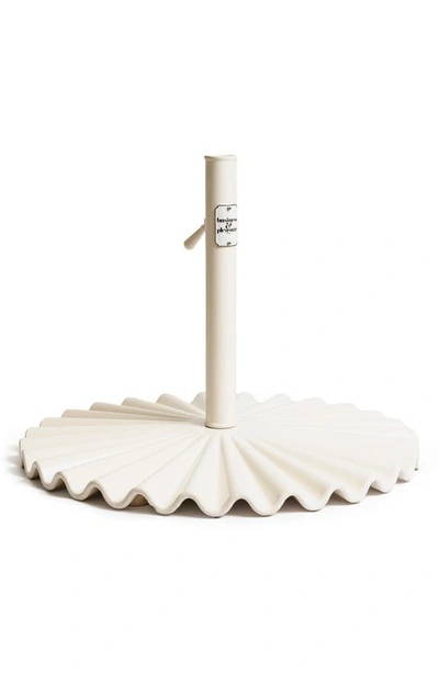 Business & Pleasure Co. The Clamshell Base Umbrella Stand In Antique White