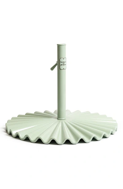Business & Pleasure Co. The Clamshell Base Umbrella Stand In Sage Green