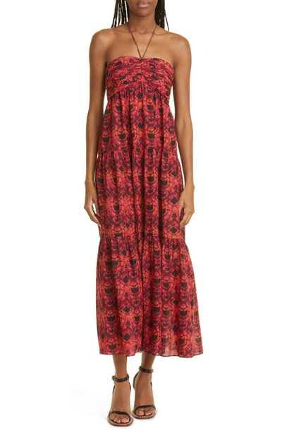 Ulla Johnson Siya Halter Cover-up Dress In Wild Rose