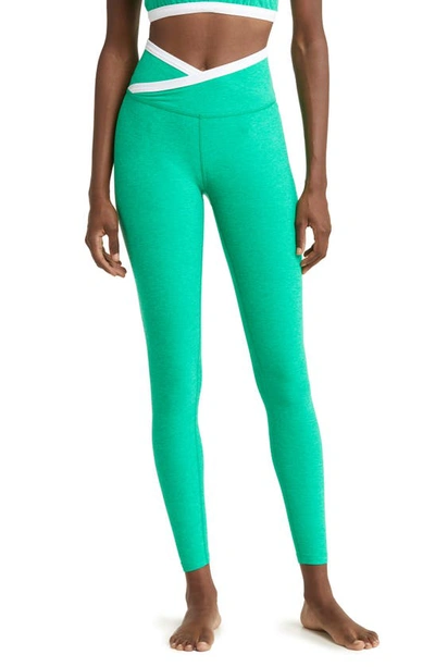 Beyond Yoga Spacedye Outlines High Waist Midi Leggings In Green