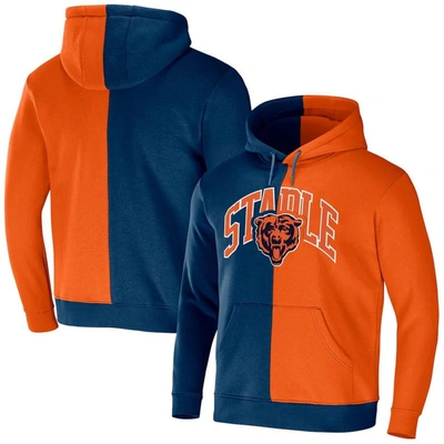 Staple Nfl X  Orange Chicago Bears Split Logo Pullover Hoodie