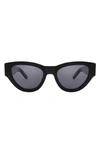 Banbe The Carla Polarized Cat Eye Sunglasses In Black-jet