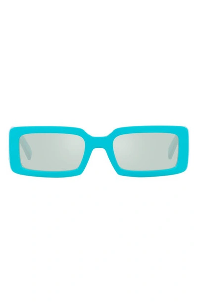 Dolce & Gabbana 53mm Rectangular Sunglasses In Azure