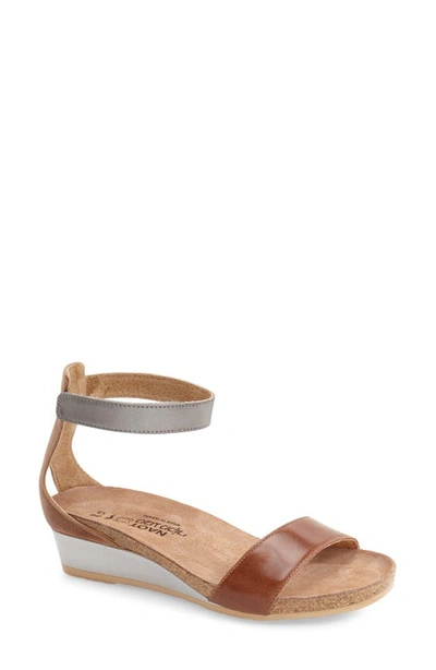 Naot 'pixie' Sandal In Maple Latte Leather