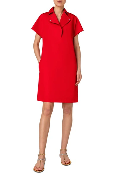 akris punto red dress Patterned Knee-Length Dress w/ Tags