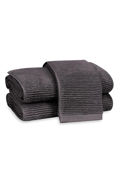 Matouk Aman Rib Cotton Washcloth In Anthracite