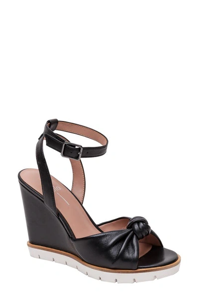 Linea Paolo Eliana Ankle Strap Wedge Sandal In Black