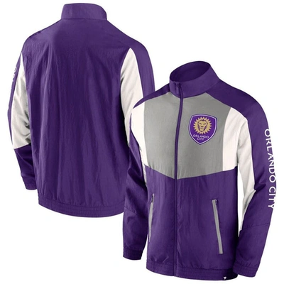 Fanatics Branded  Purple Orlando City Sc Net Goal Raglan Full-zip Track Jacket