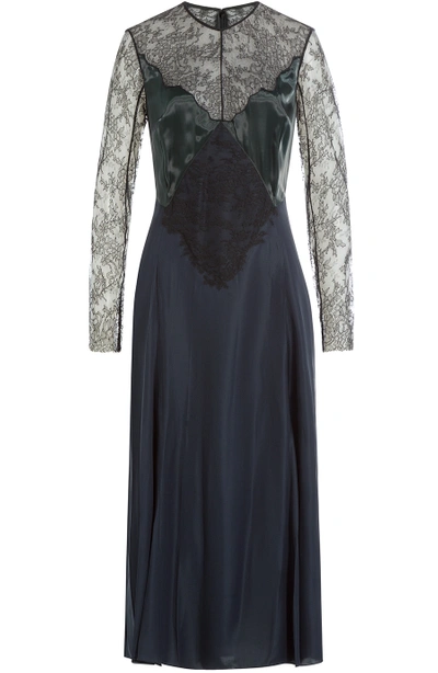 Nina Ricci Satin Dress With Lace | ModeSens