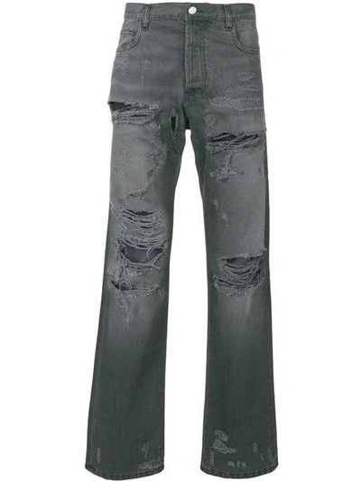 Faith Connexion Distressed Regular Jeans In Grey