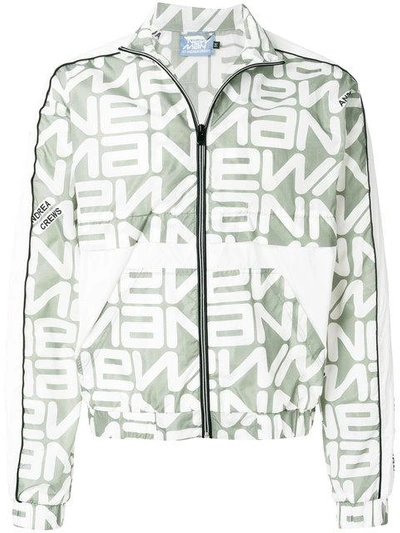 Andrea Crews Zipped Slogan Jacket - Multicolour