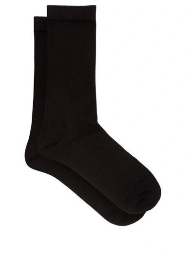 Falke Sensual Cashmere Crew Socks In Black