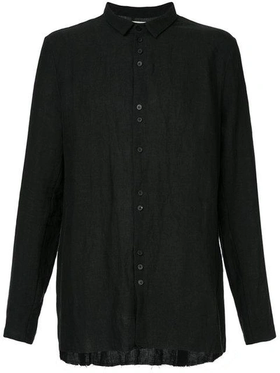 Aleksandr Manamïs Long-sleeve Fitted Shirt In Black