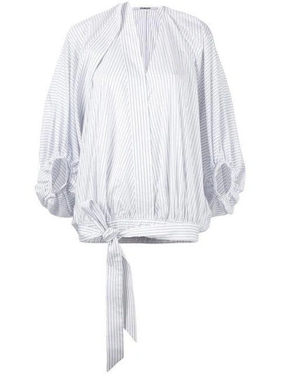 Chalayan Stripe Tied Blouse In White