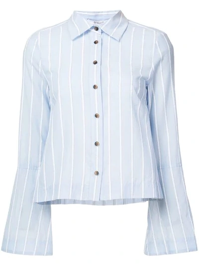 Derek Lam 10 Crosby Long Sleeve Button-down Shirt In Blue