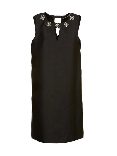 Blugirl Floral Embroidered Dress In Nero