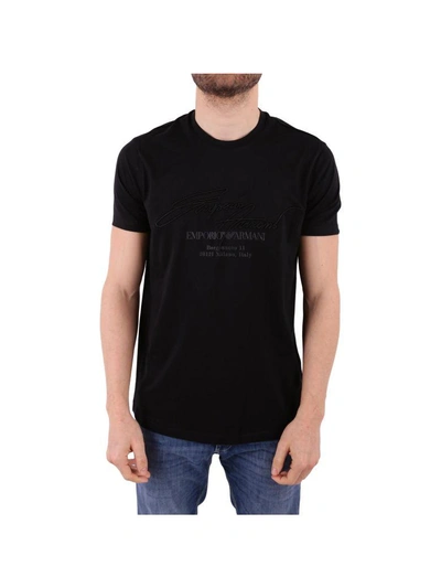 Emporio Armani Cotton T-shirt In Black