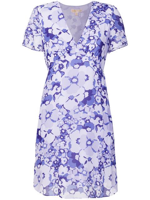 michael kors purple floral dress