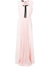 Rochas Pleated Bow Front Gown