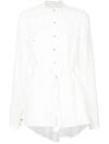 Aleksandr Manamïs Belted Fitted Shirt In White