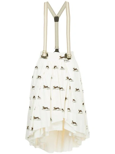 Aleksandr Manamïs Print Flared Skirt - White