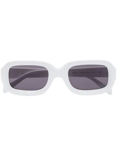 Illesteva Rechteckige Sonnenbrille In White
