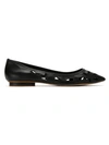 Sarah Chofakian Leather Ballerinas In Black