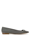 Sarah Chofakian Leather Ballerinas In Grey