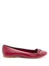 Sarah Chofakian Femelle Leather Ballerinas In Red