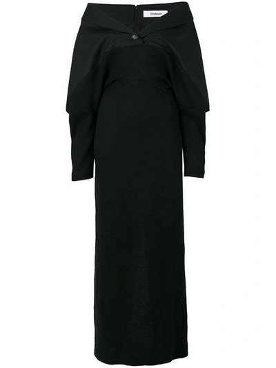 Chalayan Off The Shoulder Dress In Black