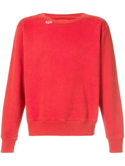 424 Round Neck Sweatshirt In Red