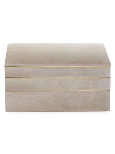 Aerin Valentina Suede Stacked Jewelry Box In Dune