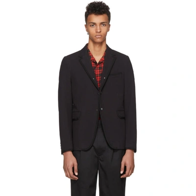 Moncler Single-breasted Cotton Blazer In Multi