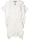 Marlies Dekkers La Flor Scalloped Belted Kaftan In White