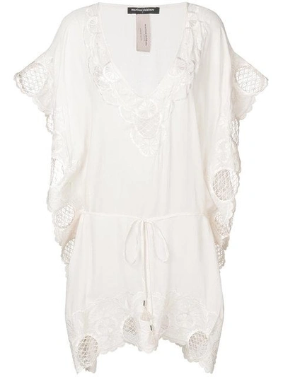 Marlies Dekkers La Flor Scalloped Belted Kaftan In White