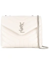 Saint Laurent Medium Tri-quilt Leather Envelope Bag In White