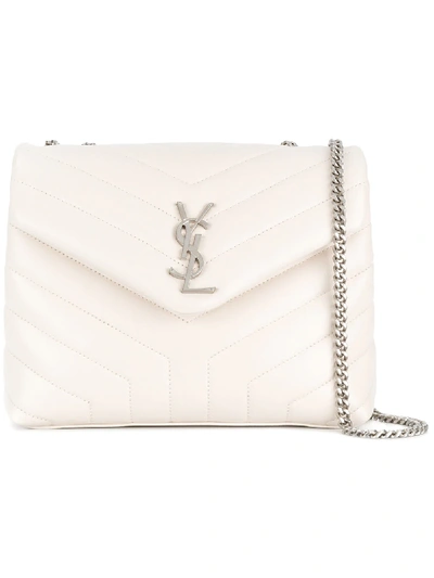 Saint Laurent Medium Tri-quilt Leather Envelope Bag In Neutrals