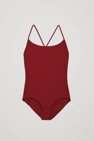 Cos Crossover Swimsuit In Red
