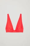 Cos Smooth Bikini Top In Red