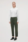 Cos Relaxed Twill Chinos In Green