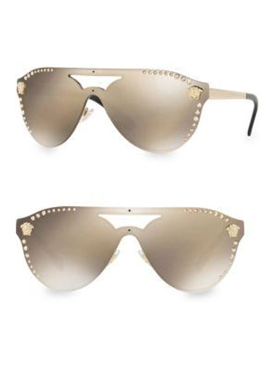 Versace 140mm Aviator Sunglasses In Gold Mirror