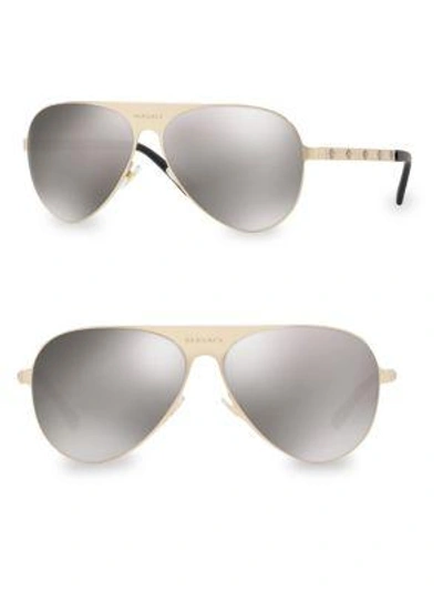 Versace 59mm Aviator Sunglasses In Grey Mirror