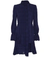 See By Chloé Asymmetrical Ruffle Dress In Evening Blue