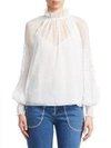 See By Chloé Floral Embroidered Blouse In White