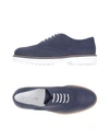 Hogan Laced Shoes In Slate Blue