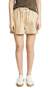 Vince High-rise Rope-tie Linen Shorts In Khaki