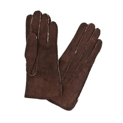 Dents Brown Shearling Gloves
