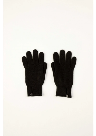 Johnstons Of Elgin Button Loop Womens Cashmere Gloves Black